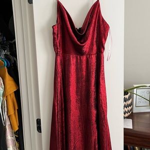 Lulus red patina gown